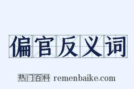 偏官反义词是什么意思的图片